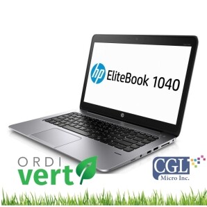 Portatif HP Elitebook Folio 1040 G3 14po i5/8G/240SSD/W10P OrdiVert revalorisé