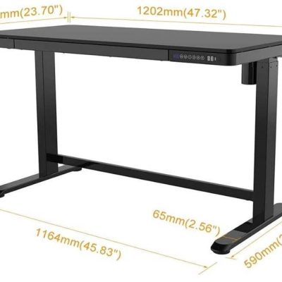 Meuble assis-debout noir 24x47