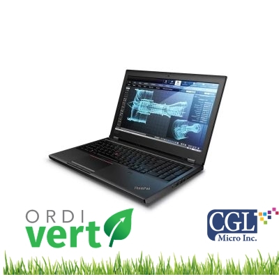Portatif Lenovo Thinkpad P52 15po i7/32G/512SSD/P1000/W11P OrdiVert revalorisé
