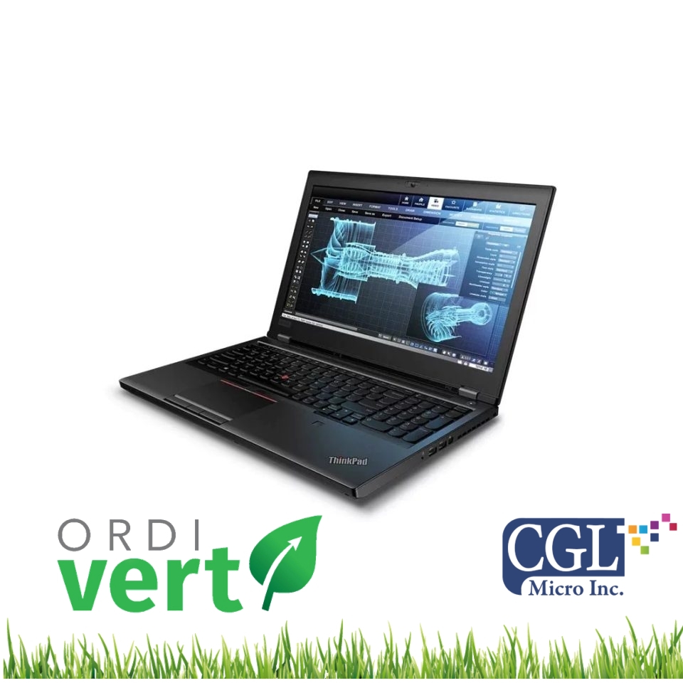 Portatif Lenovo Thinkpad P52 15po i7/32G/1ToSSD/P1000/W11P OrdiVert revalorisé