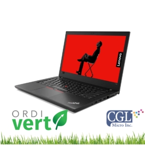 Portatif Lenovo T480 14po i5/8G/480SSD/W10 Pro ou W11 Pro OrdiVert revalorisé