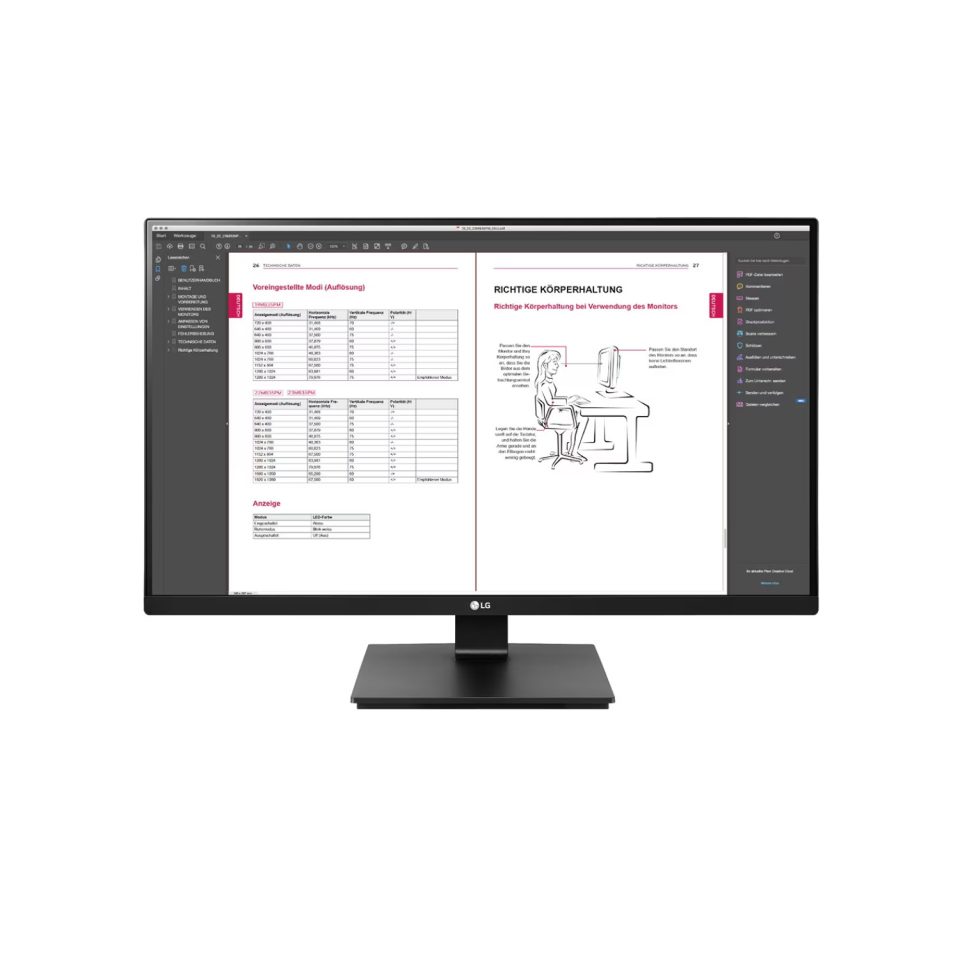Moniteur LG 27BN65Q-B 27po/QHD/IPS/5ms/75Hz/VESA Boîte Ouverte - Image 2