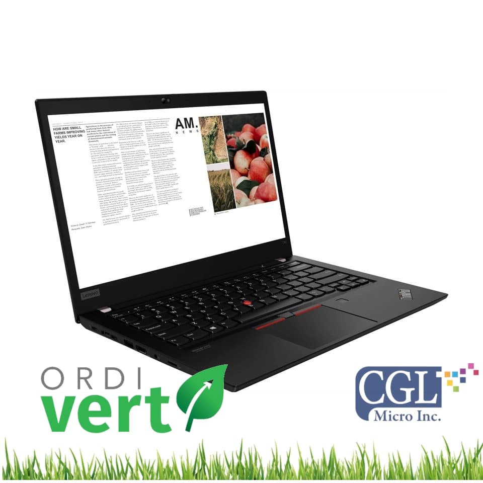Portatif Lenovo ThinkPad T14 14po i5/16G/256SSD/W11P OrdiVert revalorisé
